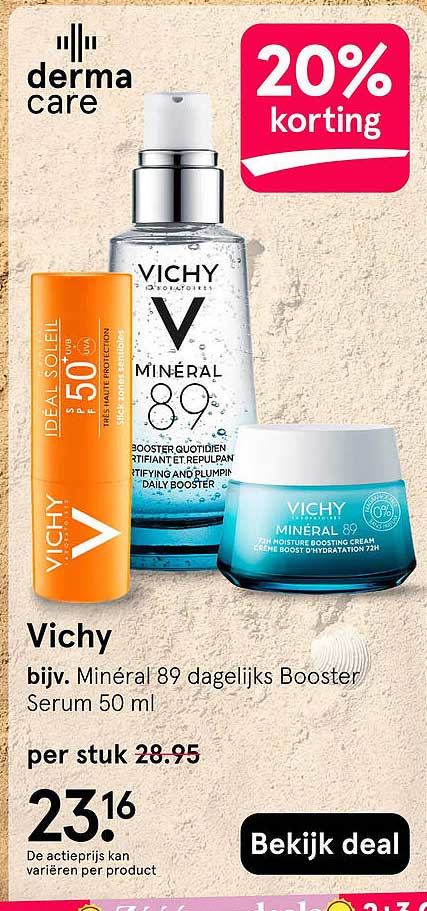 Vichy, bijv. Minéral 89 dagelijks Booster Serum 50 ml