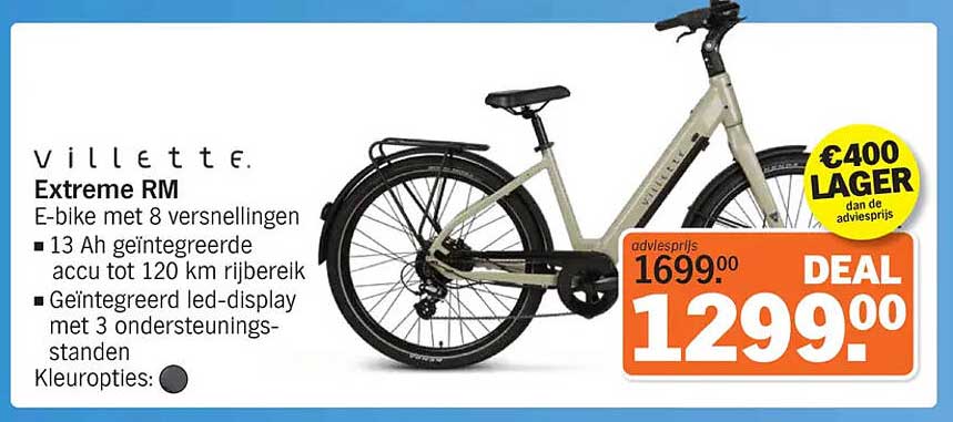 Villette Extreme RM E-bike met 8 versnellingen