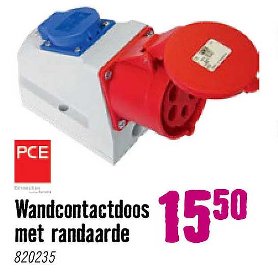 Wandcontactdoos met randaarde