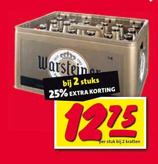 Warsteiner bij 2 stuks 25% EXTRA KORTING