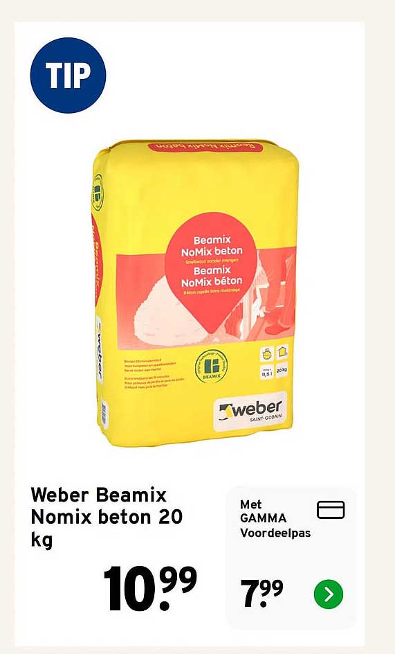 Weber Beamix Nomix beton 20 kg