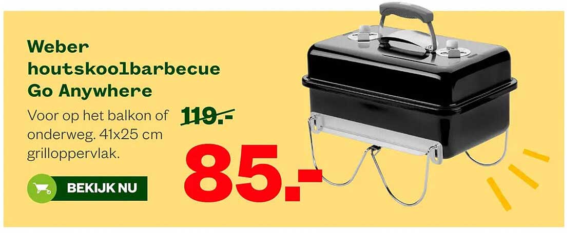Weber houtskoolbarbecue Go Anywhere