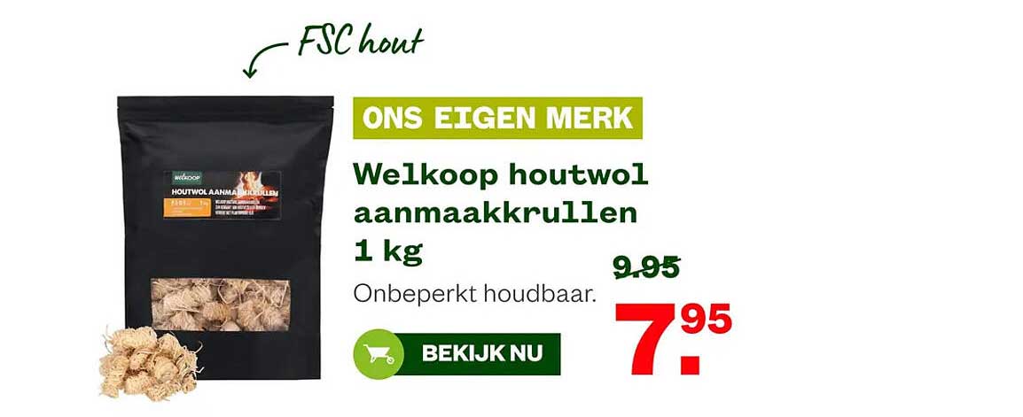 Welkoop houtwol aanmaakkrullen 1 kg