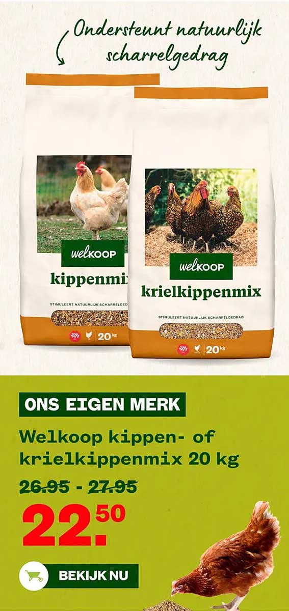 Welkoop kippen- of krielkippemix 20 kg