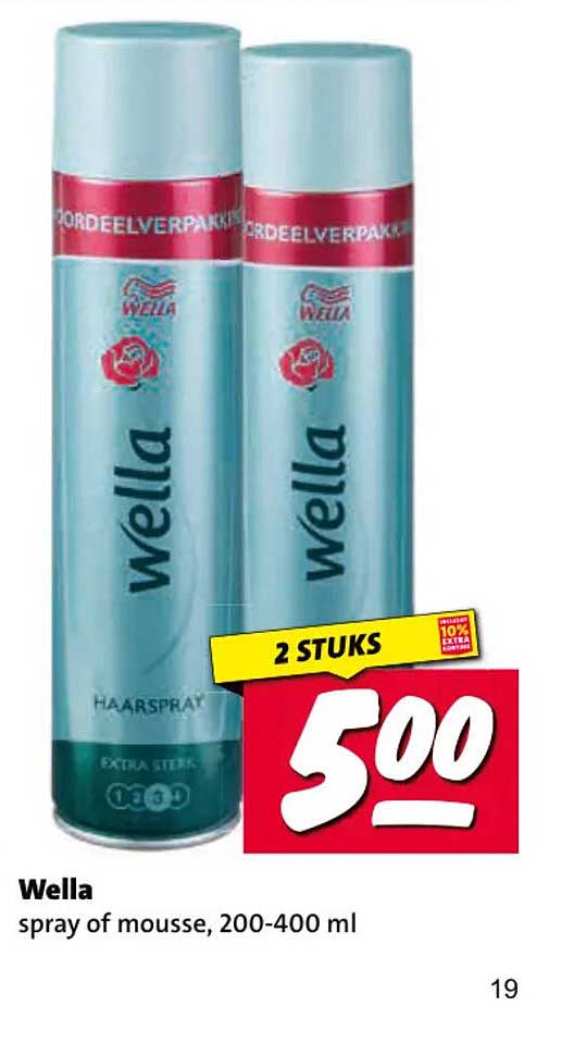 Wella spray of mousse, 200-400 ml 2 STUKS