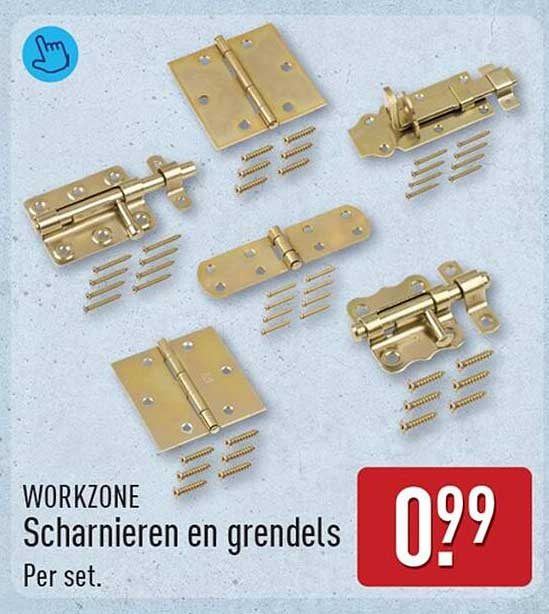 WORKZONE Scharnieren en grendels Per set.