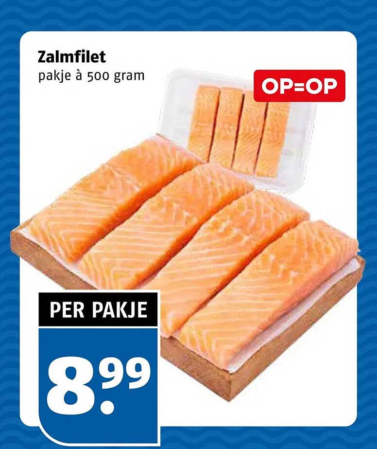 Zalmfilet pakje à 500 gram OP=OP