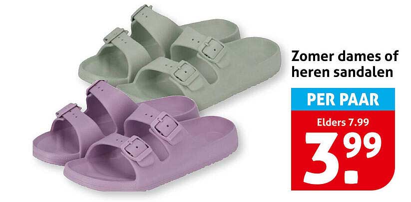 Zomer dames of heren sandalen PER PAAR