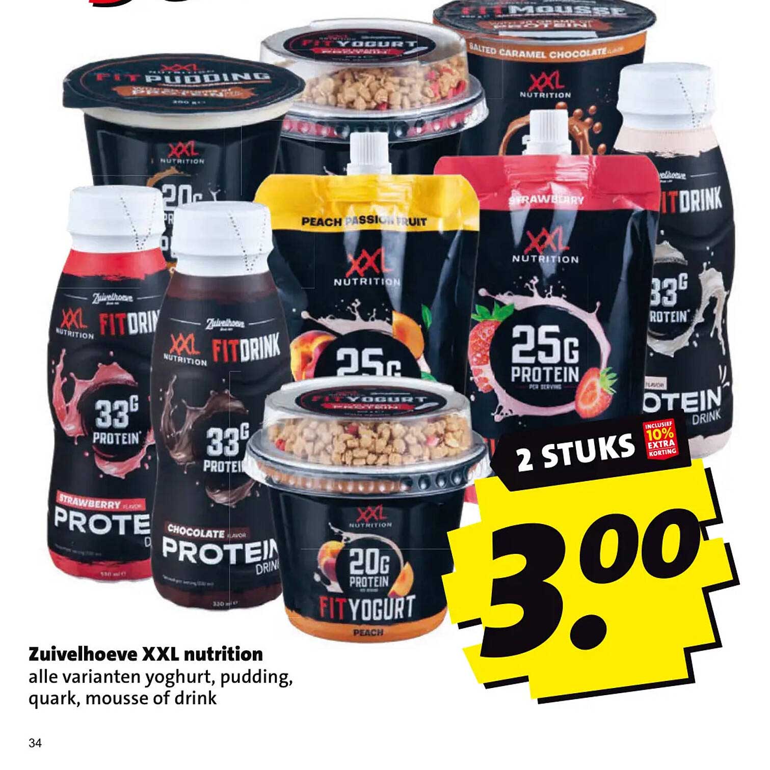 Zuivelhoeve XXL nutrition alle varianten yoghurt, pudding, quark, mousse of drink 2 STUKS