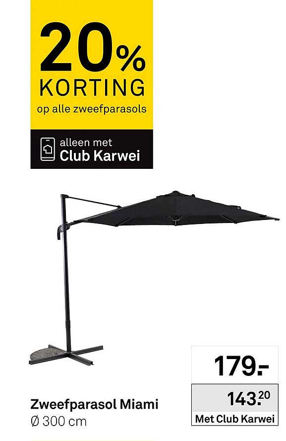 Zweefparasol Miami Ø 300 cm