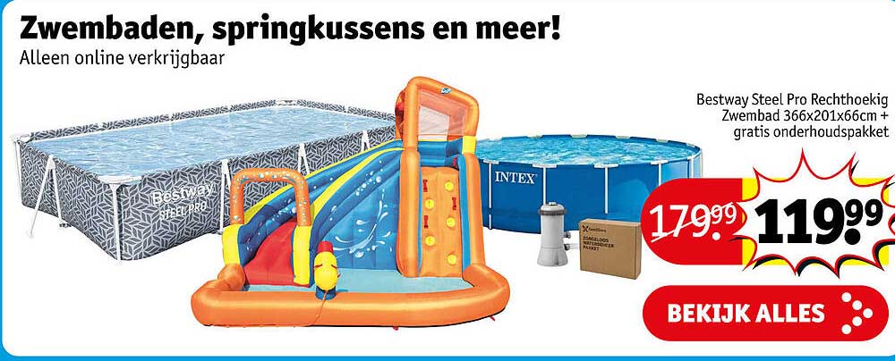Zwembaden, springkussens en meer!
