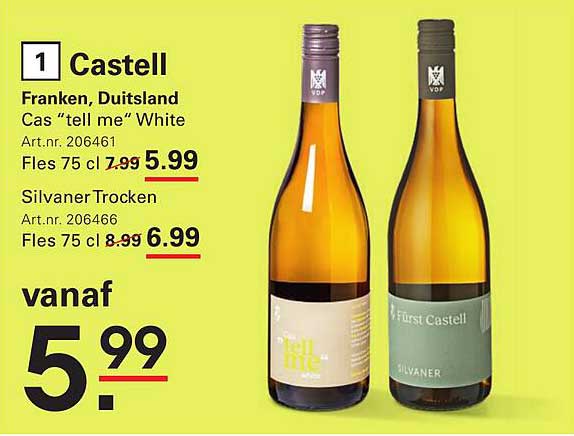 Castell Franken, Duitsland Cas "tell me" White Fles 75 cl
