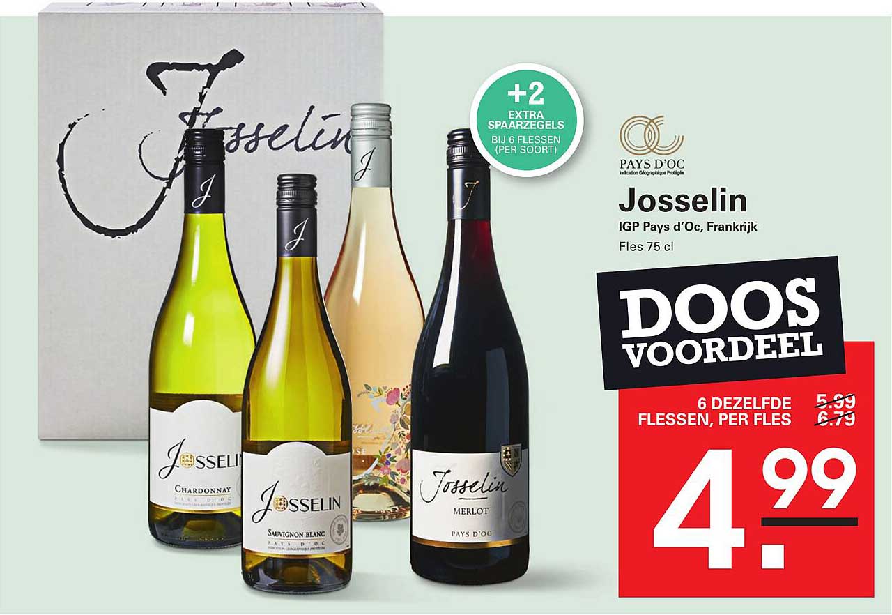Doos voordeel Josselin IGP Pays d'Oc, Frankrijk - Fles 75 cl