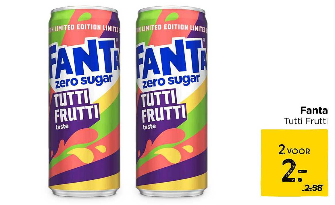 Fanta Tutti Frutti 2 voor 2,-