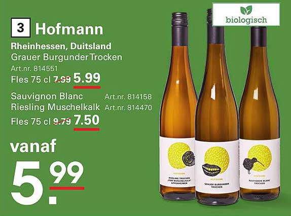 Hofmann Grauer Burgunder Druivenwijn 75 cl