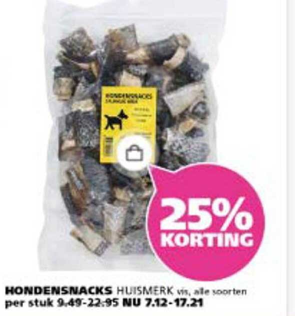 HONDENSNACKS HUISMERK vis, alle soorten