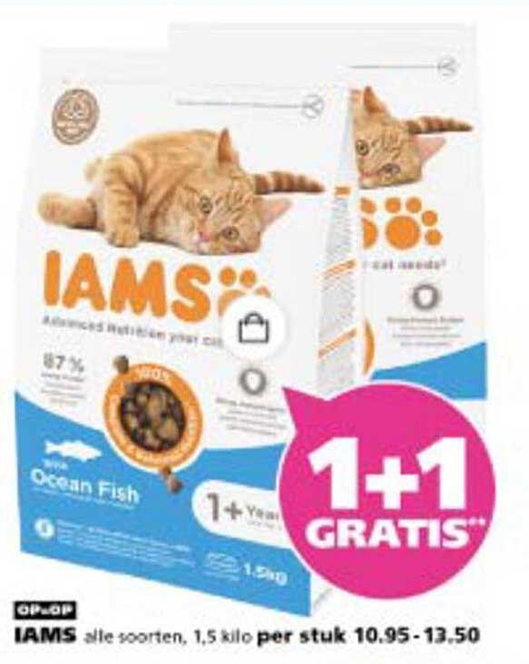 IAMS alle soorten, 1,5 kilo per stuk 10.95 - 13.50