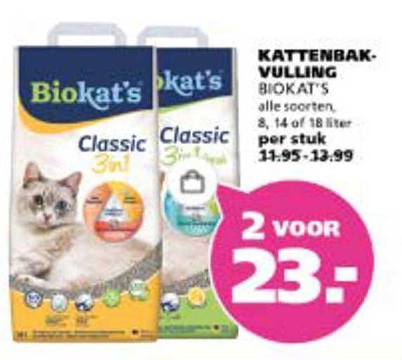 KATTENBAK-VULLING BIOKAT'S alle soorten, 8, 14 of 18 liter per stuk