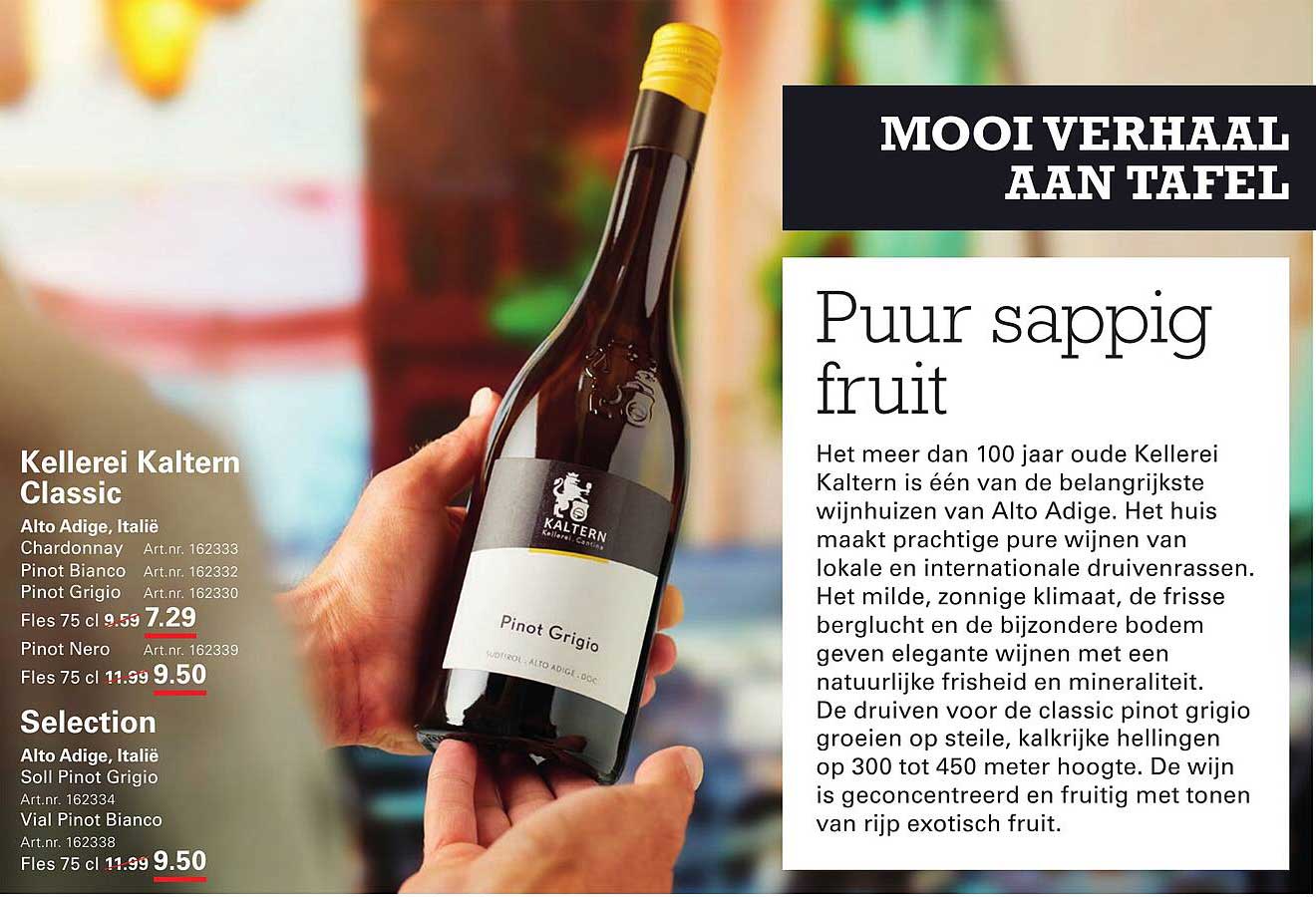 Kellerei Kaltern Classic Pinot Grigio Fles 75 cl voor €7,29