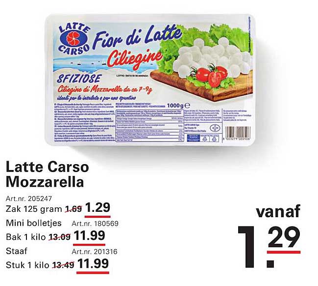 Latte Carso Mozzarella