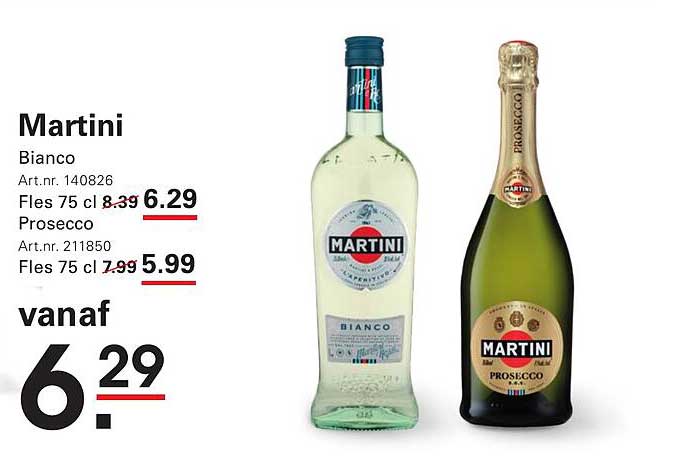 Martini Bianco en Prosecco