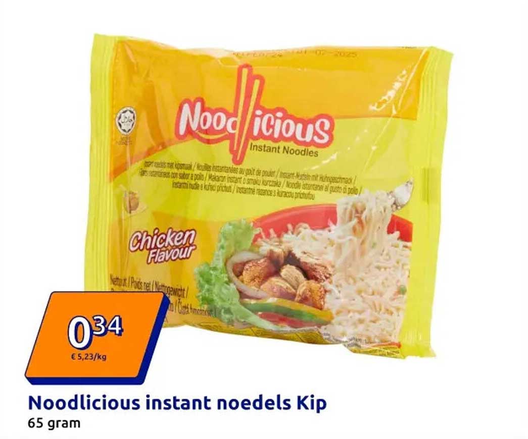 Noodlicious instant noedels Kip