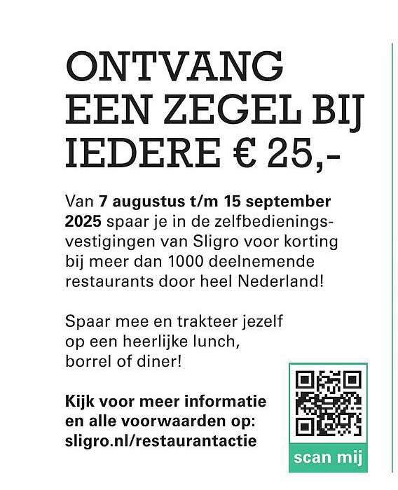 ONTWANG EEN ZEGEL BIJ IEDERE € 25,-