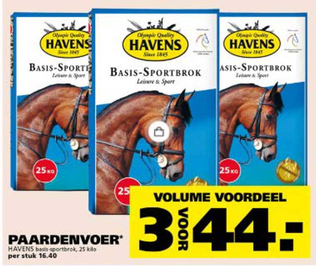 PAARDENVOER* HAVENS basis-sportbrok, 25 kilo per stuk 16.40
