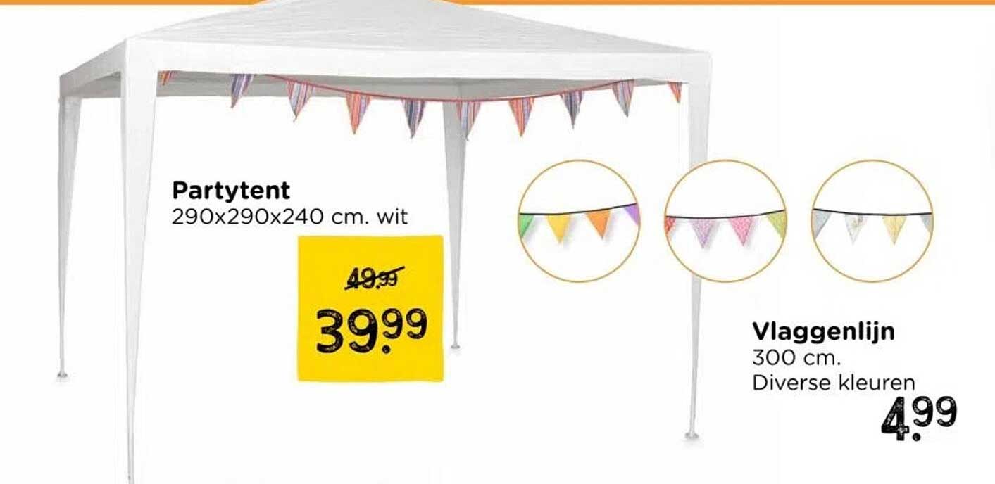 Party tent 290x290x240 cm. wit