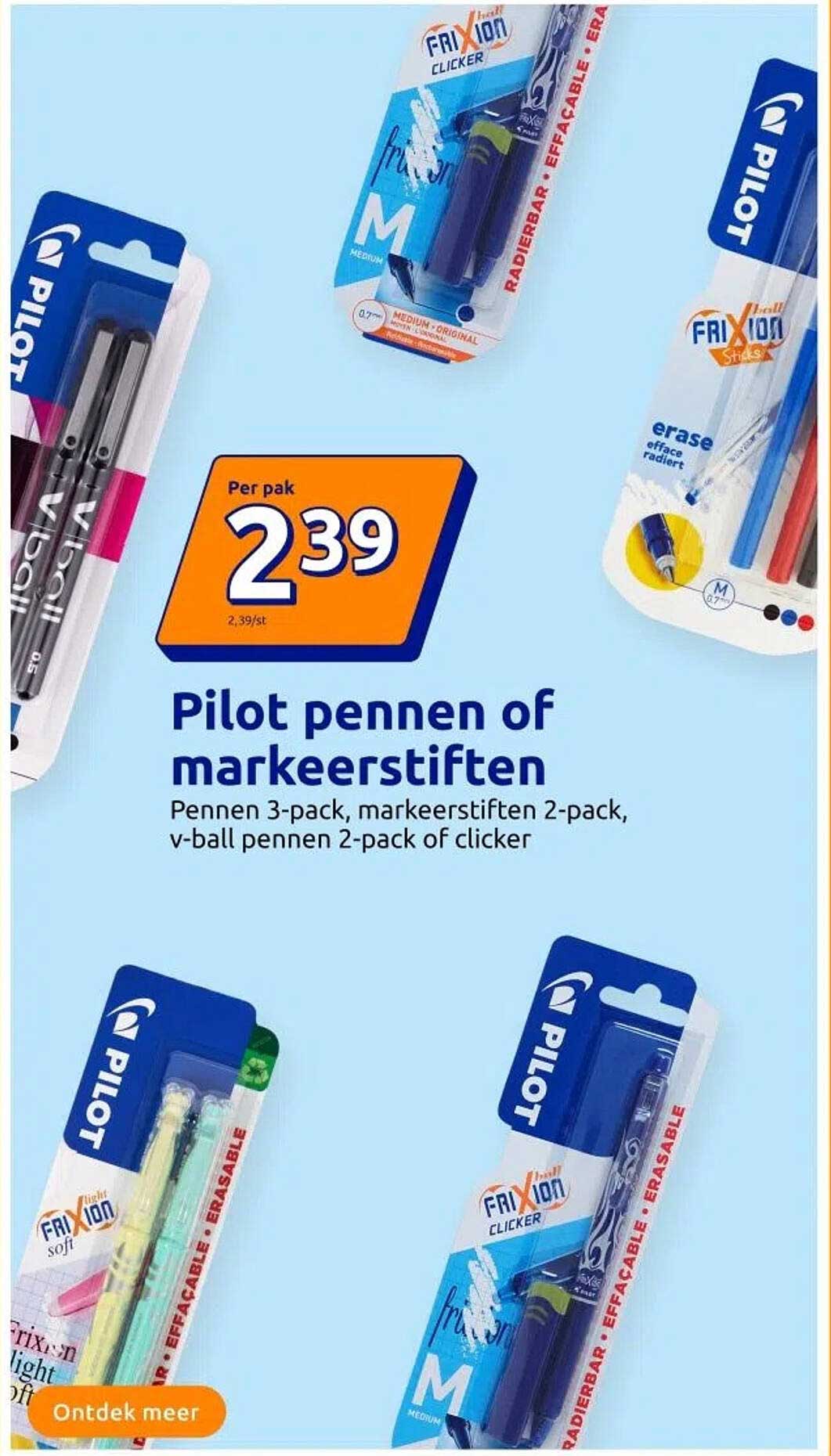 Pilot pennen of markeerstiften
