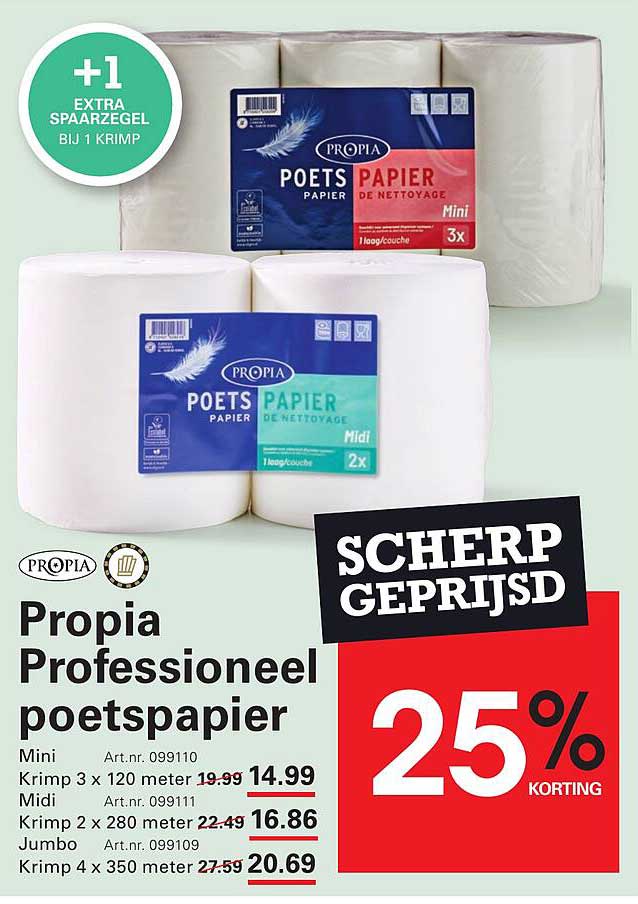 Propia Professioneel poetspapier