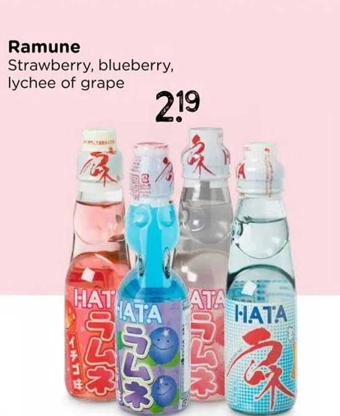Ramune Strawberry, blueberry, lychee of grape