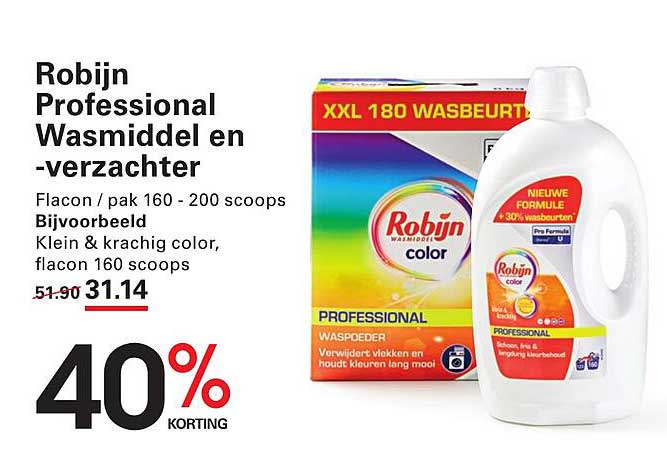 Robijn Professional Wasmiddel en -verzachter