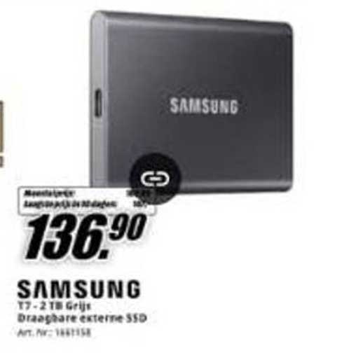 Samsung T7 - 2 TB Grijs Draagbare externe SSD