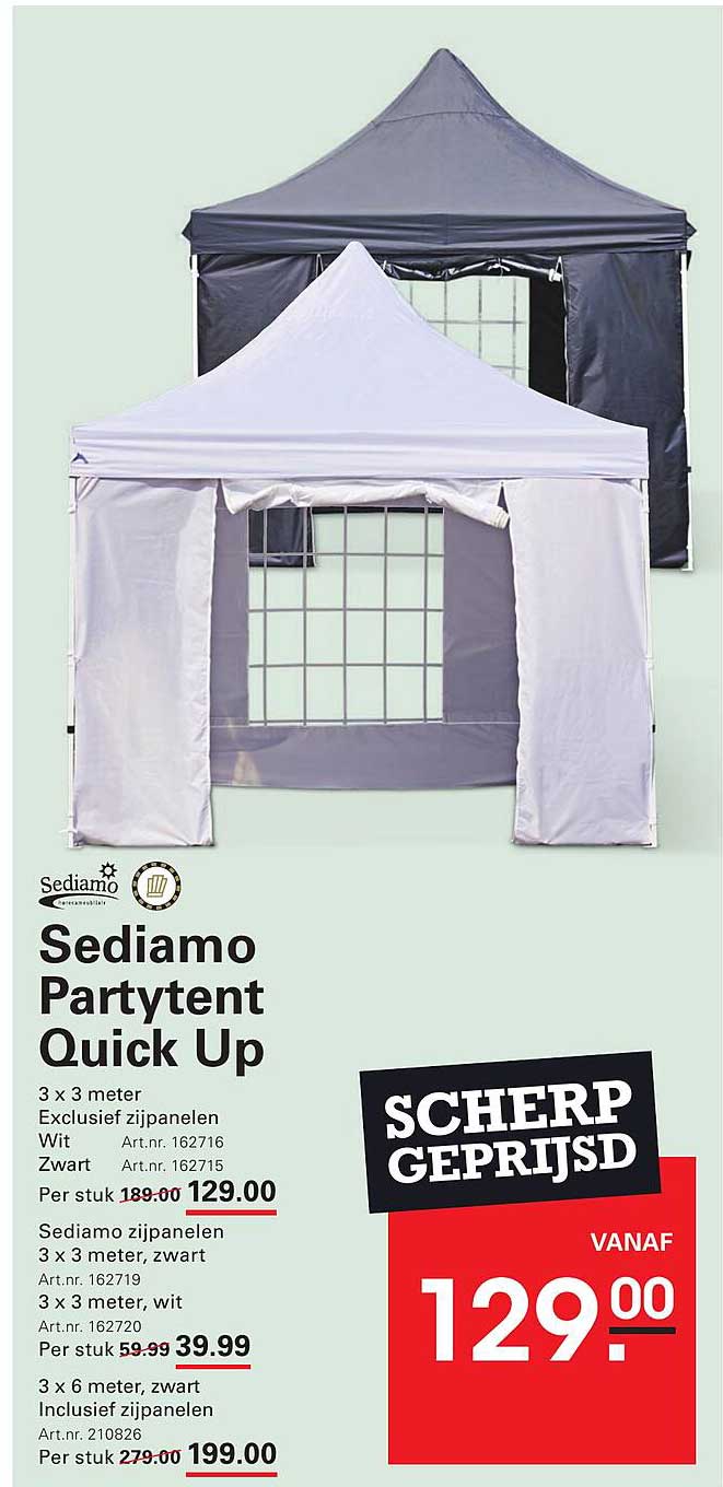 Sediamo Partytent Quick Up