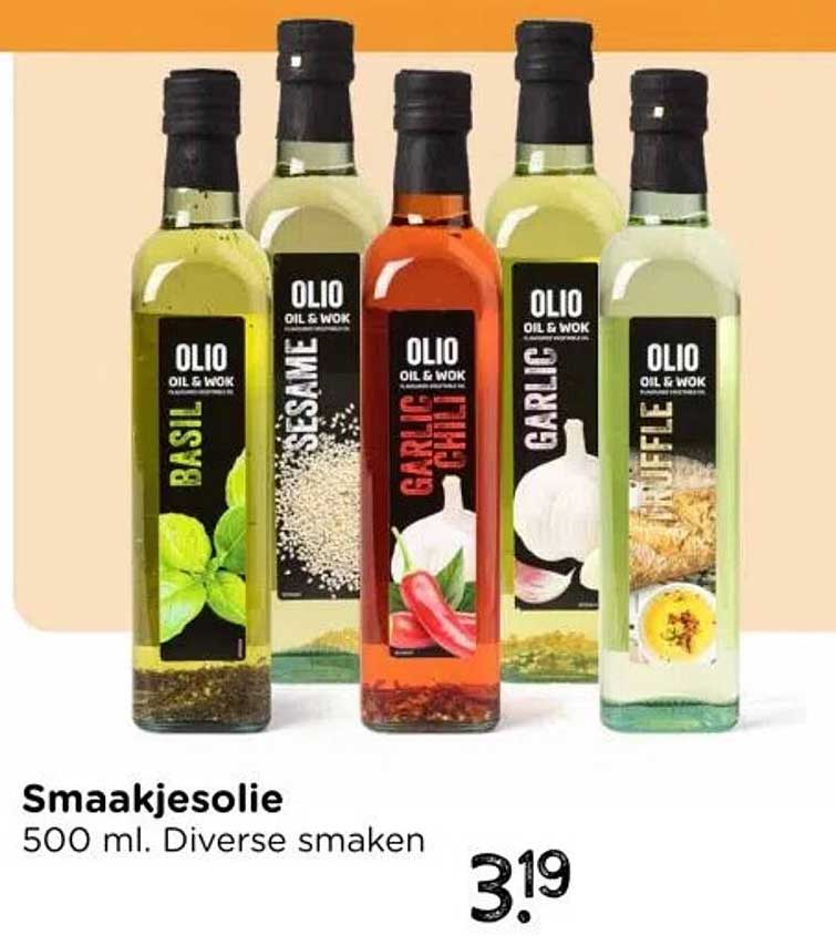Smaakjesolie 500 ml. Diverse smaken