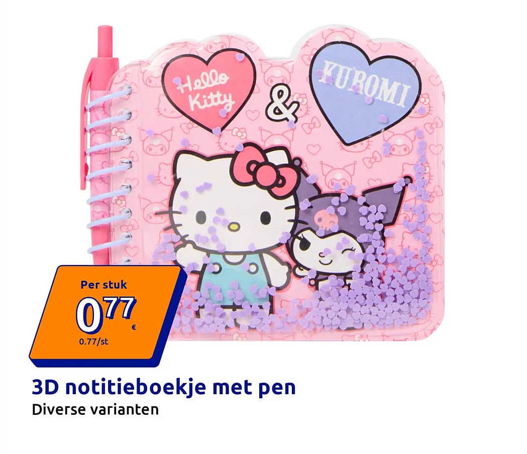 3D notitieboekje met pen