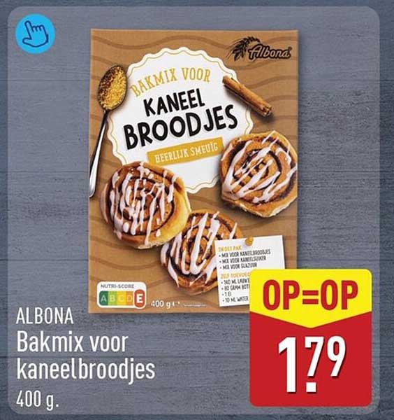 ALBONA Bakmix voor kaneelbroodjes 400 g OP=OP