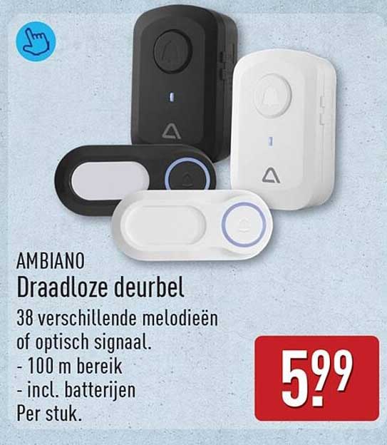 AMBIANO Draadloze deurbel