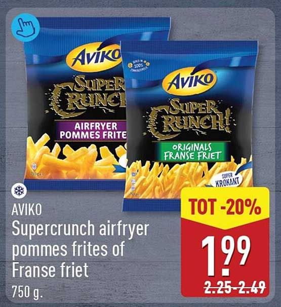 AVIKO Supercrunch airfryer pommes frites of Franse friet TOT -20%