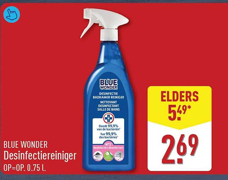 BLUE WONDER Desinfectiereiniger OP=OP. 0.75 L.