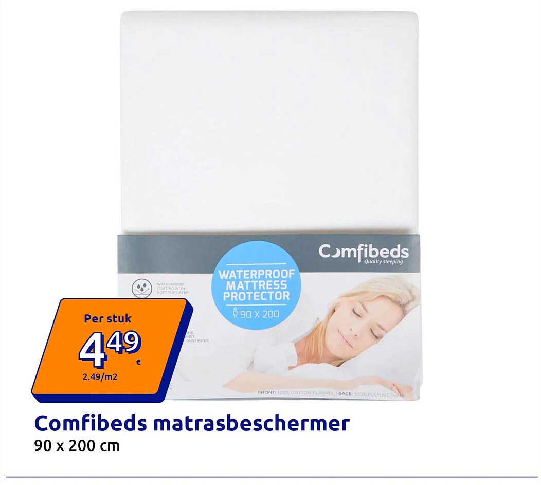 Comfibeds matrasbeschermer 90 x 200 cm