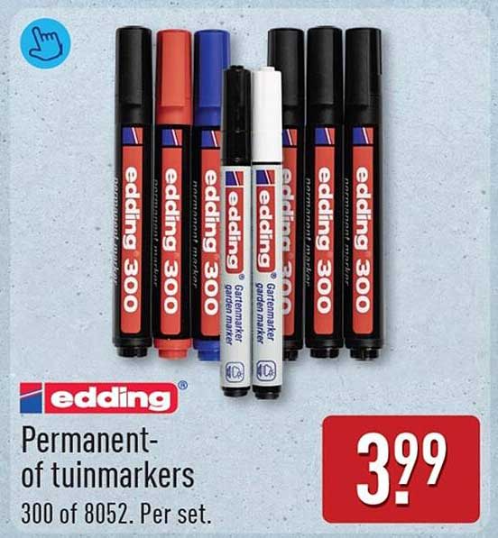 edding Permanent-of tuinmarkers 300 of 8052. Per set.