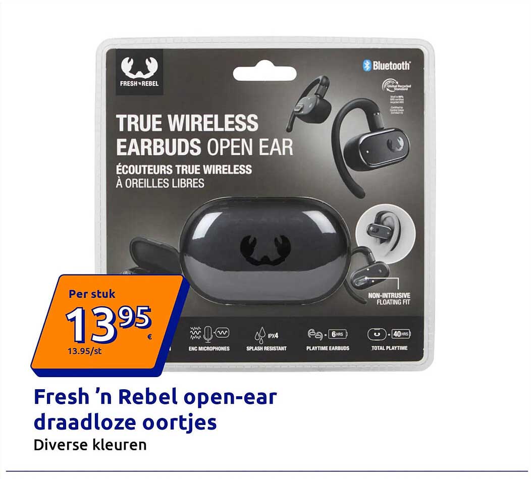 Fresh ’n Rebel open-ear draadloze oortjes