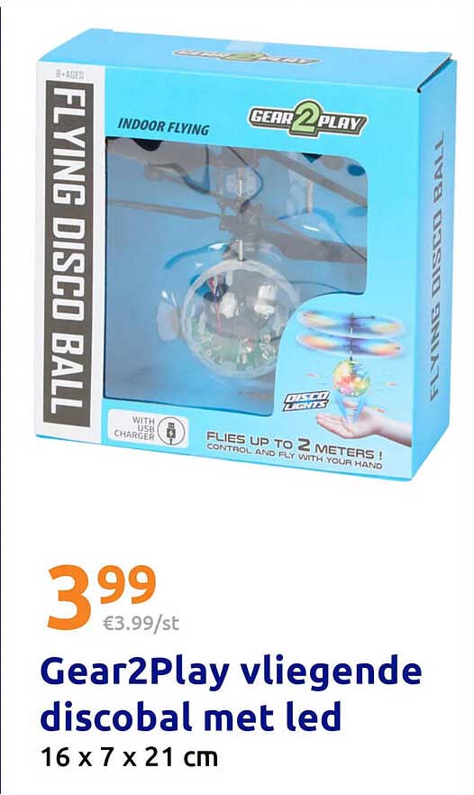 Gear2Play vliegende discobal met led
