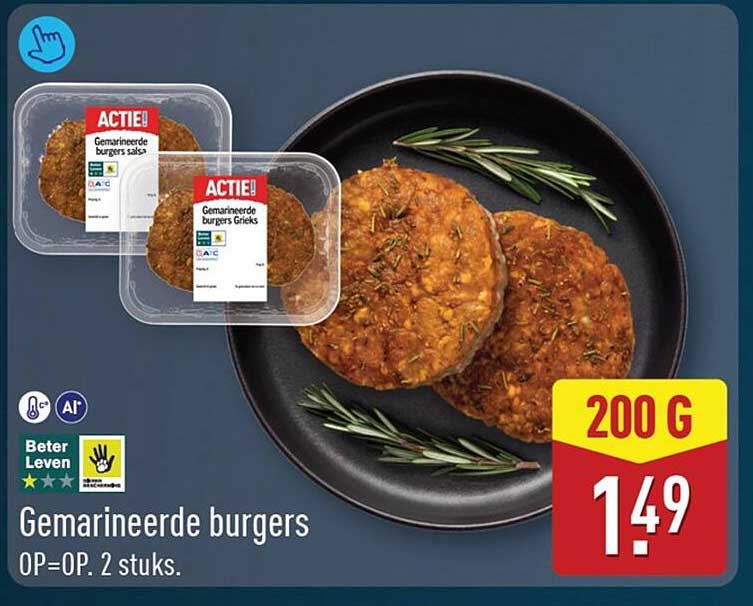Gemarineerde burgers