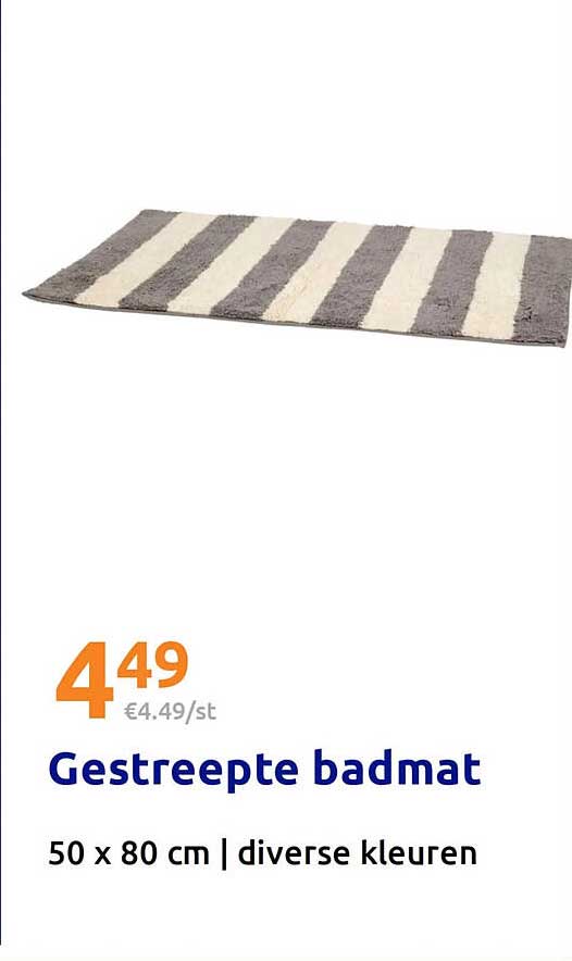 Gestreepte badmat