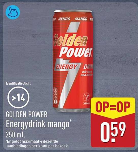 GOLDEN POWER Energydrink mango