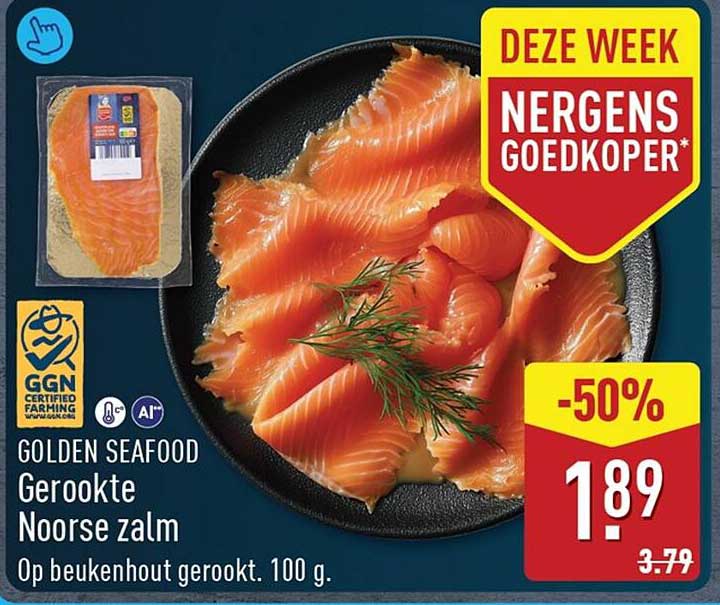 GOLDEN SEAFOOD Gerookte Noorse zalm