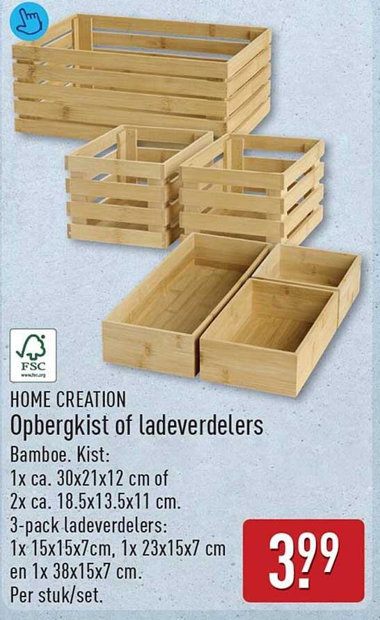 HOME CREATION Opbergkist of ladeverdelers